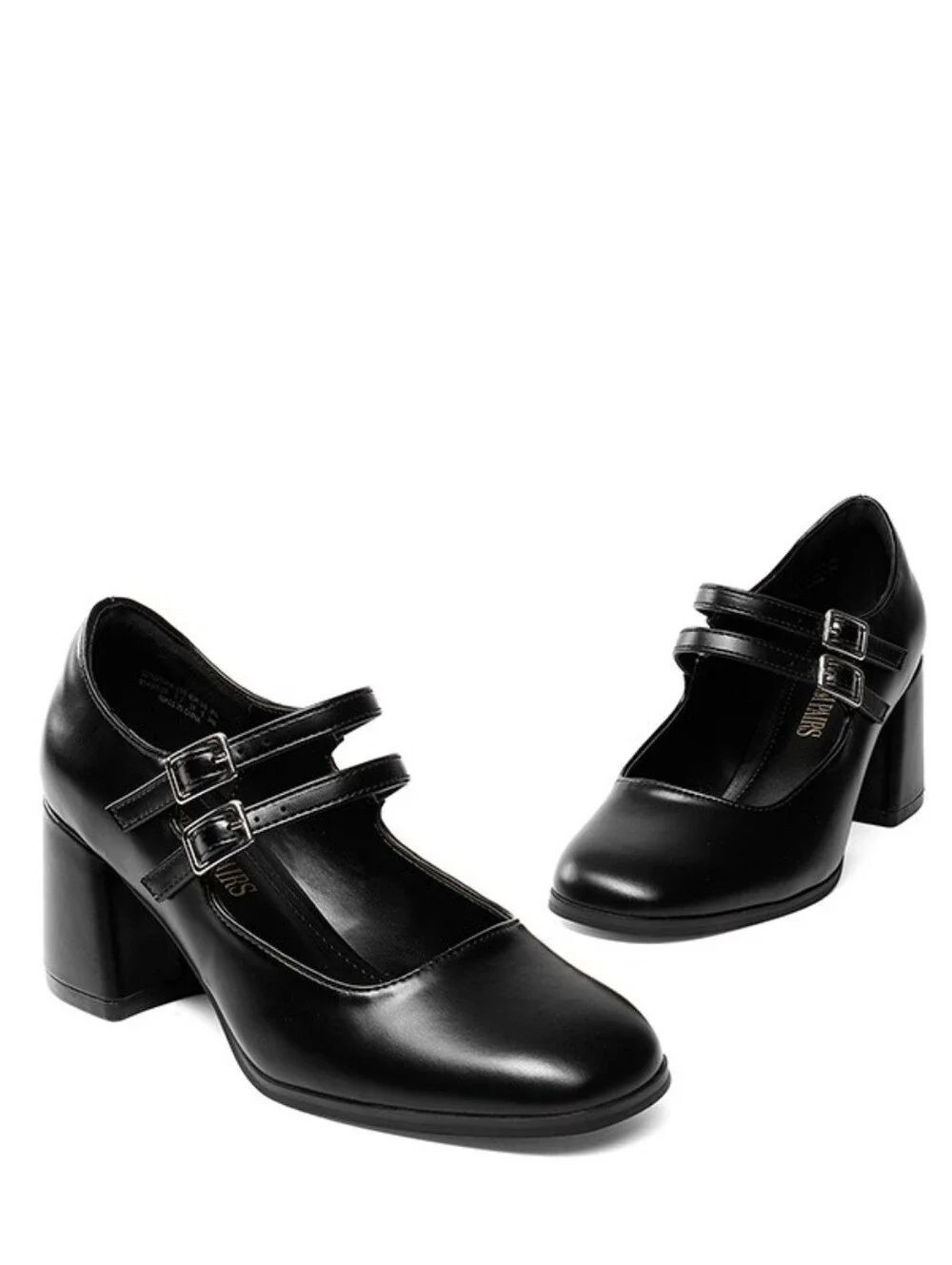 (D-4860) DREAM PAIRSDouble Straps Mary Janes Chunky Pumps Sz 10